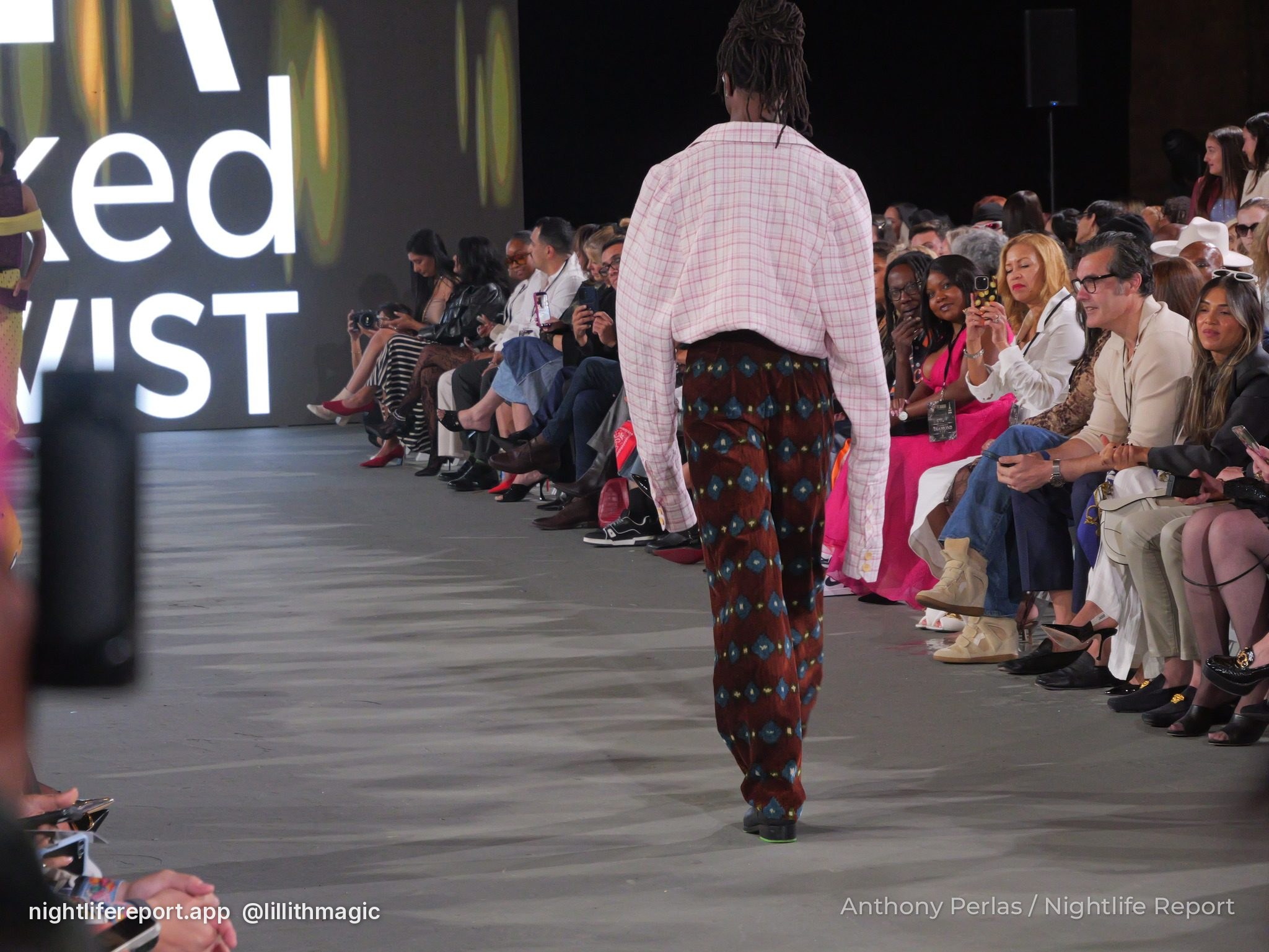 Naked Sewist (Doug Chinery) look on the runway, The Bureau Fashion Week LA, October 2026