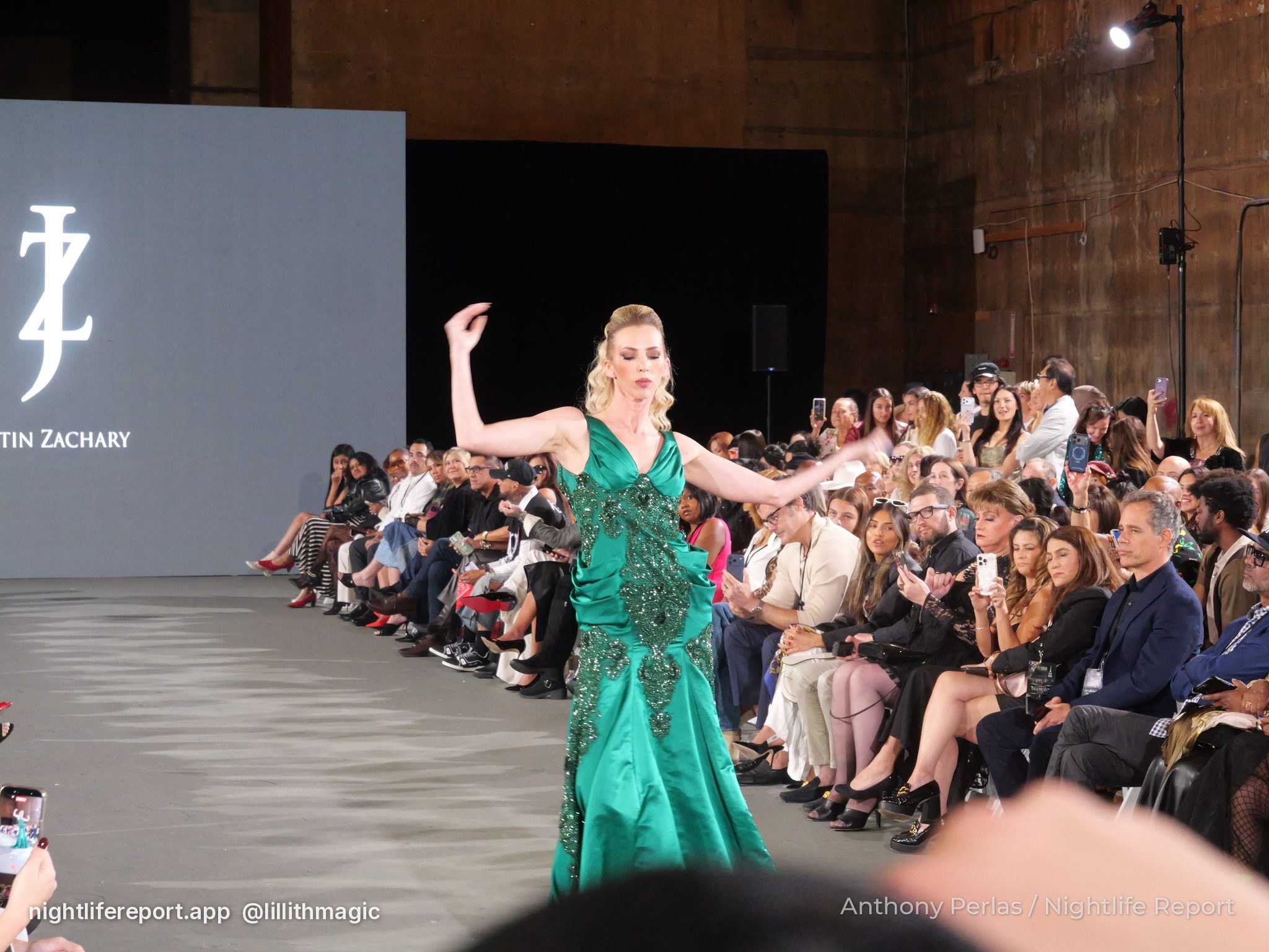 Justin Zachary look on the runway, The Bureau Fashion Week LA, October 2026