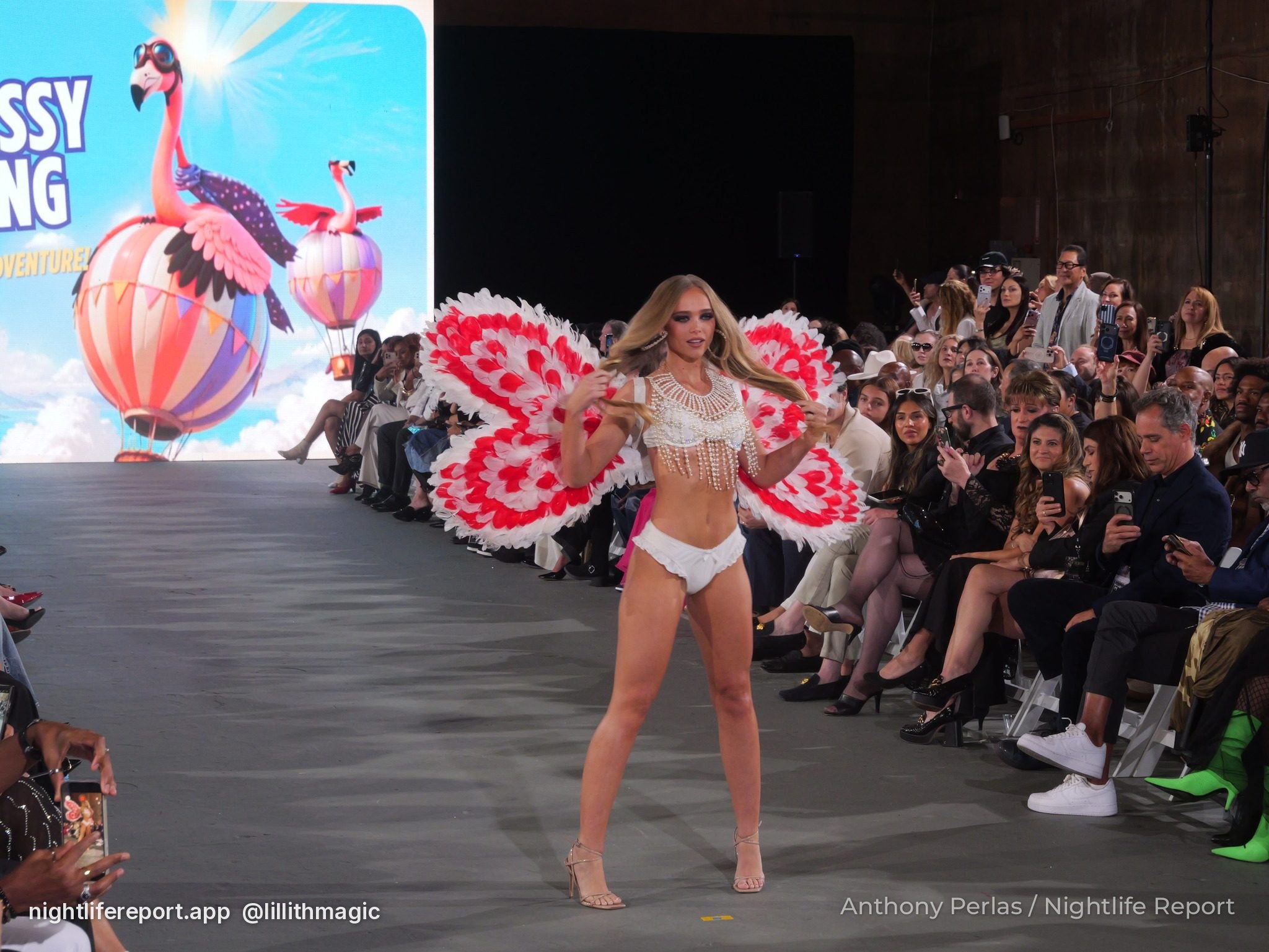 Krissy King Swim look on the runway, The Bureau Fashion Week LA, October 2026