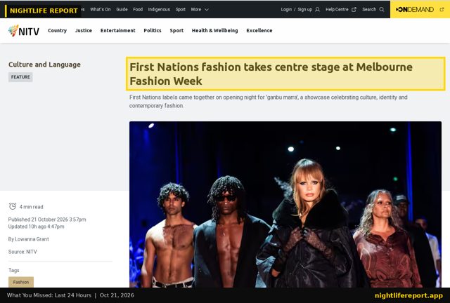 Melbourne Fashion Week opens with a First Nations runway