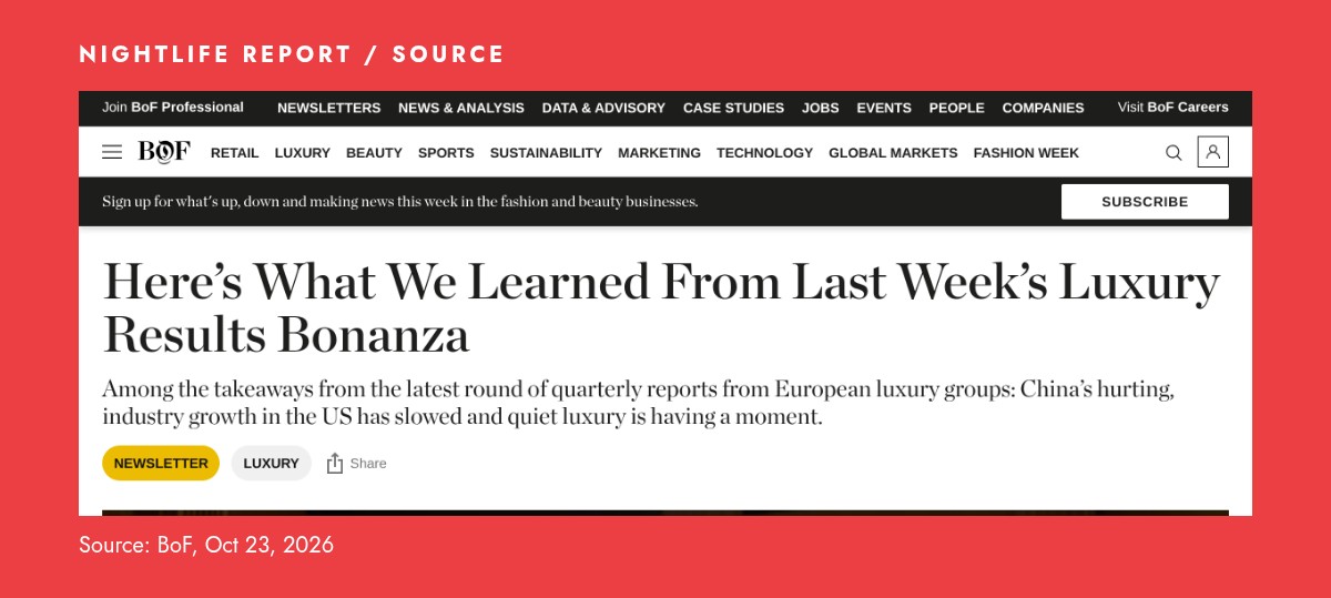 BoF headline: Here’s What We Learned From Last Week’s Luxury Results Bonanza