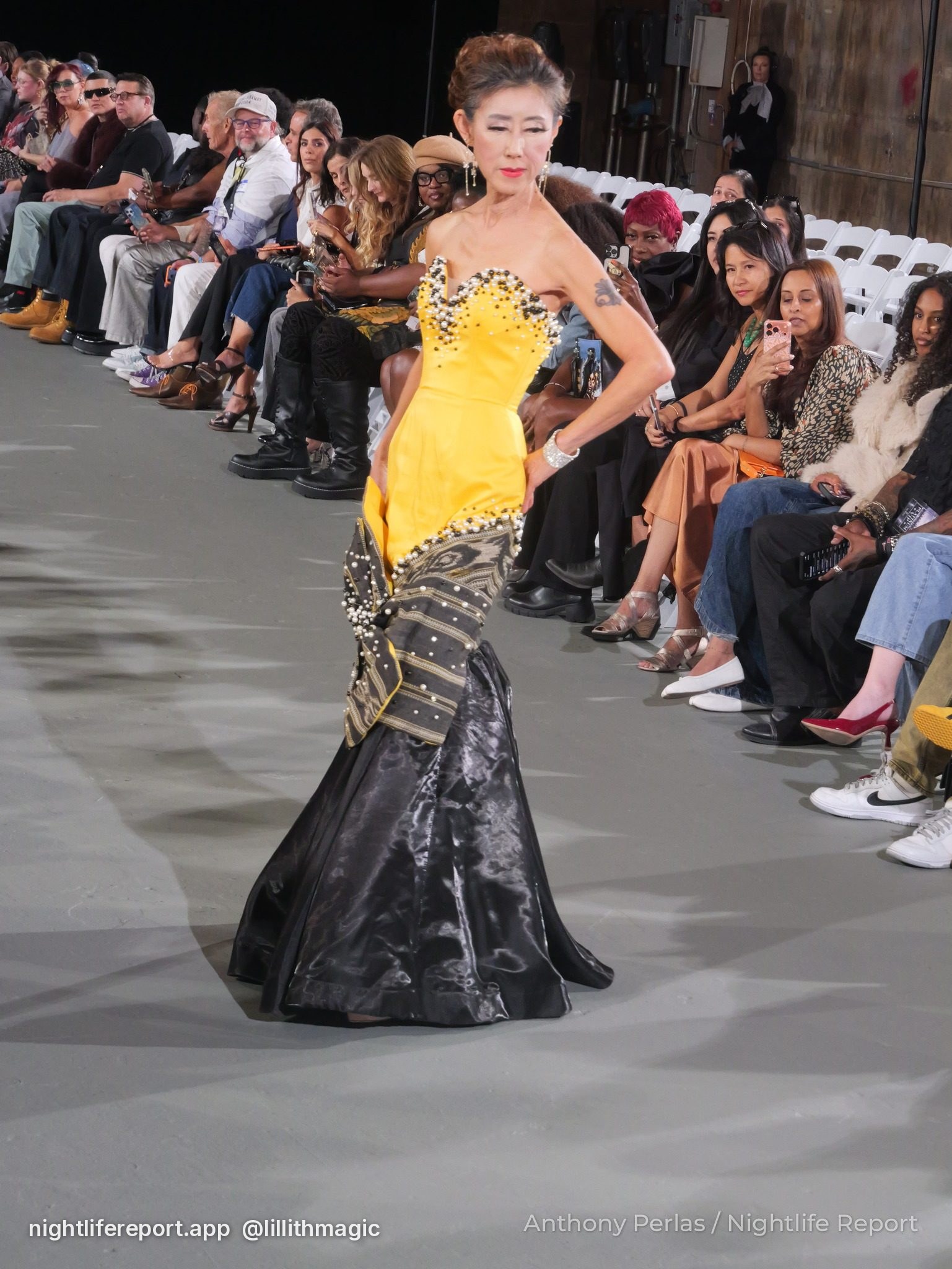 Toshimi Pacumbala look on the runway, The Bureau Fashion Week LA, October 2026